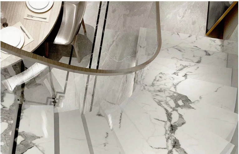 Polished Calacatta Oro/Statuario/Statuary White Marble Tiles Stone Slab Marble Flooring Tile/Marble Countertop