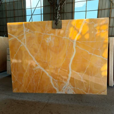 Marmo onice miele giallo arancione trasparente per piastrelle da parete e pavimento/sfondo