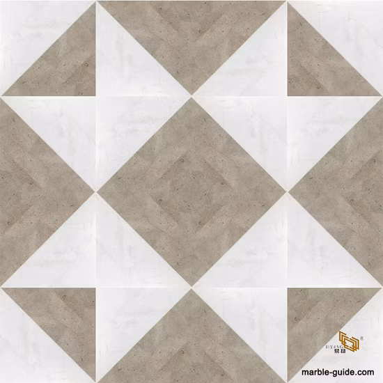 Piastrelle per pavimentazione in marmo per pavimenti/pareti, mosaico in marmo bianco/grigio/beige in pietra all'ingrosso